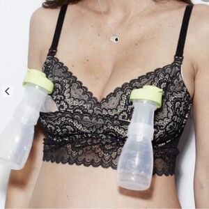 The Dairy Fairy Lace Nursing Bra - Black